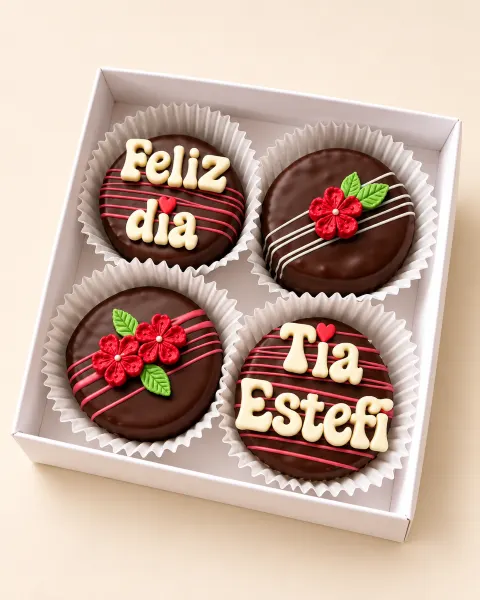 Box Día del Profesor · 4 alfajores personalizados