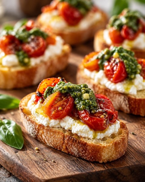 Crostini pesto