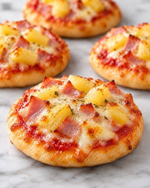 Mini pizza hawaiana